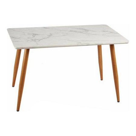 Table d'appoint Marron Blanc Marbre Métal Mélamine DM (70 x 120 x 75 cm)