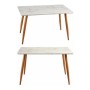 Table d'appoint Marron Blanc Marbre Métal Mélamine DM (70 x 120 x 75 cm)