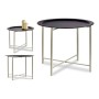 Table d'appoint Noir Blanc Métal (62 x 48,5 x 62 cm)
