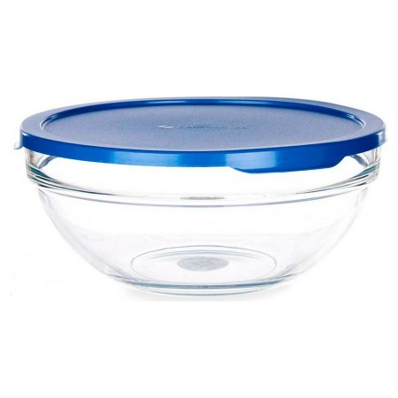 Panier-repas rond avec couvercle Chefs Plastique verre 1700 ml (20,5 x 9 x 20,5 cm)