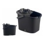 Seau de Lavage Noir Gris polypropylène 16L (28 x 31 x 37 cm)