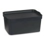 Boîte de rangement avec couvercle Anthracite Plastique (21 x 14,2 x 32 cm)