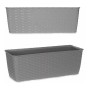 Jardinière auto-arrosante ‎3872940 Gris Plastique (15,5 x 13,5 x 39 cm)