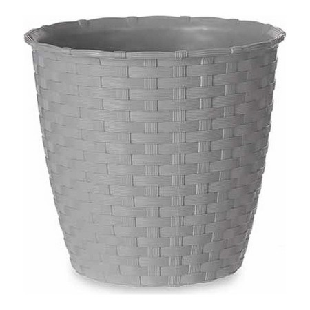 Pot Gris Plastique (14 x 13 x 14 cm)