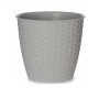 Pot Gris Plastique (19 x 17,5 x 19 cm)