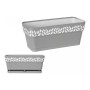 Jardinière auto-arrosante Cloe Gris Plastique (13 x 12 x 29 cm) (13,3 x 12,3 x 29,3 cm)