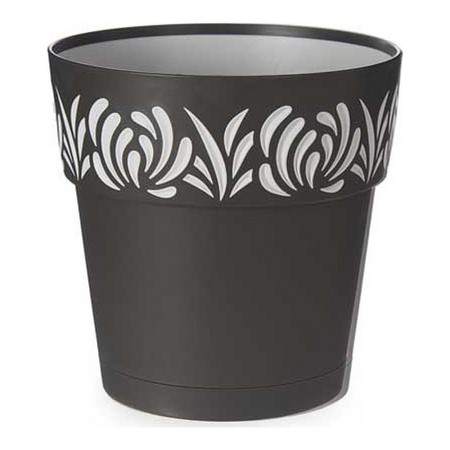 Cache-pot Gaia Anthracite Plastique (19 x 19 x 19 cm)