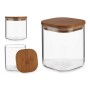 Bocal Marron Transparent Bambou Verre Borosilicaté (880 ml)