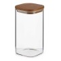 Bocal Marron Transparent Bambou Verre Borosilicaté (1,5 L)