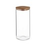 Bocal Marron Transparent Bambou Verre Borosilicaté (1800 ml)