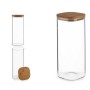 Bocal Marron Transparent Bambou Verre Borosilicaté (1800 ml)