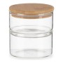 Bocal Marron Transparent Bambou Verre Borosilicaté (800 ml)