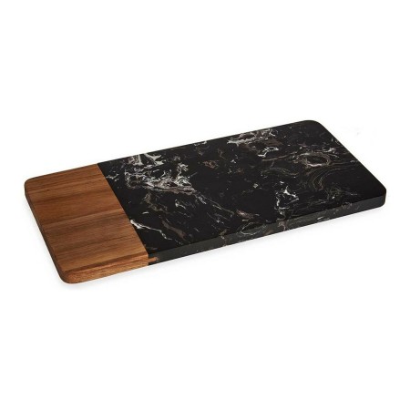 Planche à découper Noir Marron Bois d'acacia Marbre (15 x 1,3 x 30 cm)