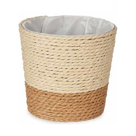 Cache-pot Naturel Marron Corde Plastique (10 x 10 x 10 cm)