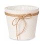 Cache-pot Lien Tissu Blanc Plastique (18 x 16 x 18 cm)