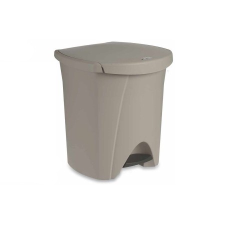 Poubelle à pédale Taupe 48 L polypropylène (39 x 44 x 40 cm)