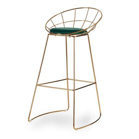 Tabouret Doré Vert Polyester Fer (51 x 94 x 52 cm)