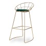 Tabouret Doré Vert Polyester Fer (51 x 94 x 52 cm)