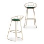 Tabouret Doré Vert Polyester Fer (51 x 94 x 52 cm)