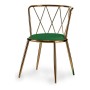 Chaise Doré Vert Losanges Métal (50,5 x 73 x 51 cm)