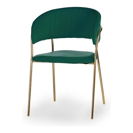 Chaise Doré Vert Polyester Fer (49 x 80,5 x 53 cm)