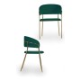 Chaise Doré Vert Polyester Fer (49 x 80,5 x 53 cm)