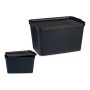 Boîte de rangement avec couvercle Anthracite Plastique (29,3 x 24,5 x 45 cm)