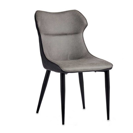 Fauteuil Gris Cuir Synthétique Acier (49 x 86 x 60 cm)