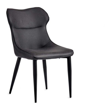 Fauteuil Anthracite Cuir Synthétique Acier (49 x 86 x 60 cm)