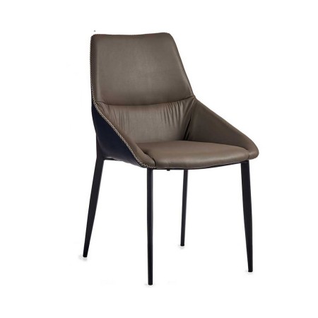 Fauteuil Gris Classique Cuir Synthétique Acier (50 x 87 x 61 cm)