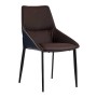 Fauteuil Marron Classique Cuir Synthétique Acier (50 x 87 x 61 cm)