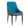 Fauteuil Rayures Bleu Cuir Synthétique Acier (51 x 92 x 65 cm) (51 x 92 x 65 cm)