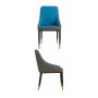 Fauteuil Rayures Bleu Cuir Synthétique Acier (51 x 92 x 65 cm) (51 x 92 x 65 cm)