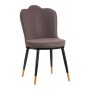 Fauteuil Violet Coquillage Cuir Synthétique Acier (53 x 88 x 67 cm)