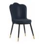 Fauteuil Bleu foncé Coquillage Cuir Synthétique Acier (53 x 88 x 67 cm)