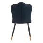 Fauteuil Bleu foncé Coquillage Cuir Synthétique Acier (53 x 88 x 67 cm)