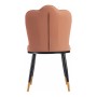 Fauteuil Rose Coquillage Cuir Synthétique Acier (53 x 88 x 67 cm)