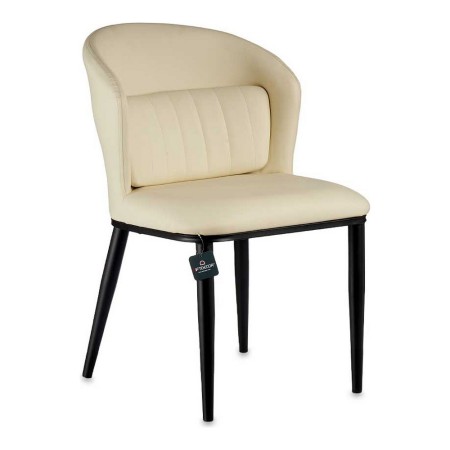 Fauteuil Crème Tissu Acier (51 x 83,5 x 54 cm)