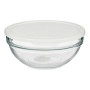 Panier-repas rond avec couvercle Blanc Plastique verre (1135 ml)