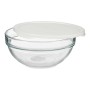 Panier-repas rond avec couvercle Blanc Plastique verre (1135 ml)