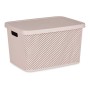 Boîte de rangement avec couvercle Rose Plastique (28 x 22,5 x 39 cm)