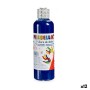 Peinture au doigt 200 ml Bleu (12 Unités)