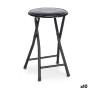 Tabouret Pliant Noir Métal PVC (10 Unités)