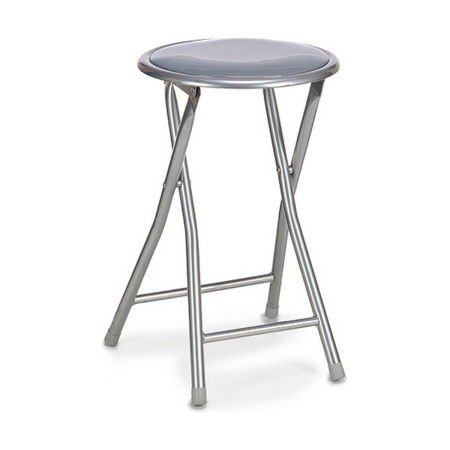Tabouret Pliant Gris Métal PVC (10 Unités)