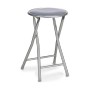 Tabouret Pliant Gris Métal PVC (10 Unités)