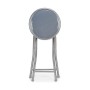 Tabouret Pliant Gris Métal PVC (10 Unités)