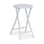 Tabouret Pliant Métal Blanc PVC (10 Unités)