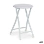 Tabouret Pliant Métal Blanc PVC (10 Unités)