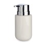 Distributeur de Savon Argenté Blanc Céramique Métal 300 ml (6 Unités)