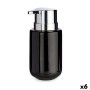 Distributeur de Savon Argenté Noir Céramique Métal 350 ml (6 Unités)